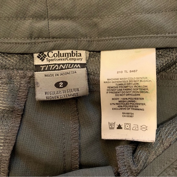 Columbia Omni-heat Titanium Active Hiking Pants Cargo style low rise - Picture 15 of 16